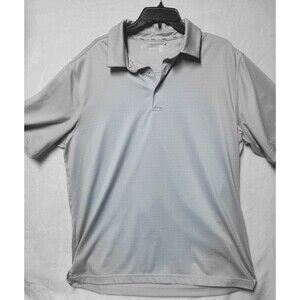 Walter Hagen Men’s Size Large Golf Polo Essential  Solid Grey Alloy Casual Shirt